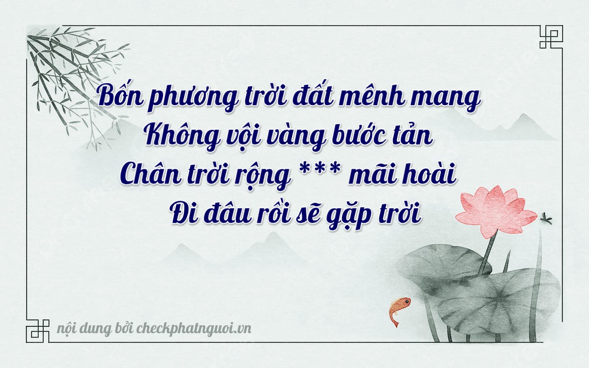 Bài thơ ý nghĩa cho <b>biển số 00004</b> tại website checkphatnguoi.vn