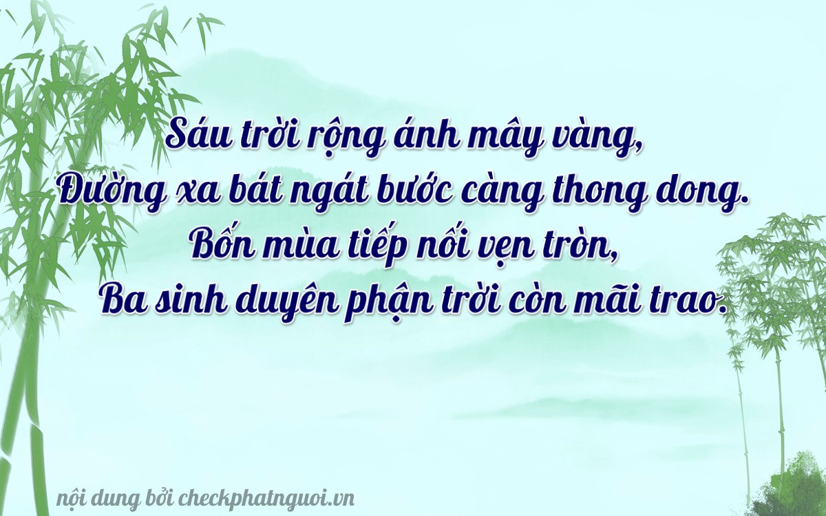 Bài thơ ý nghĩa cho <b>biển số 00643</b> tại website checkphatnguoi.vn