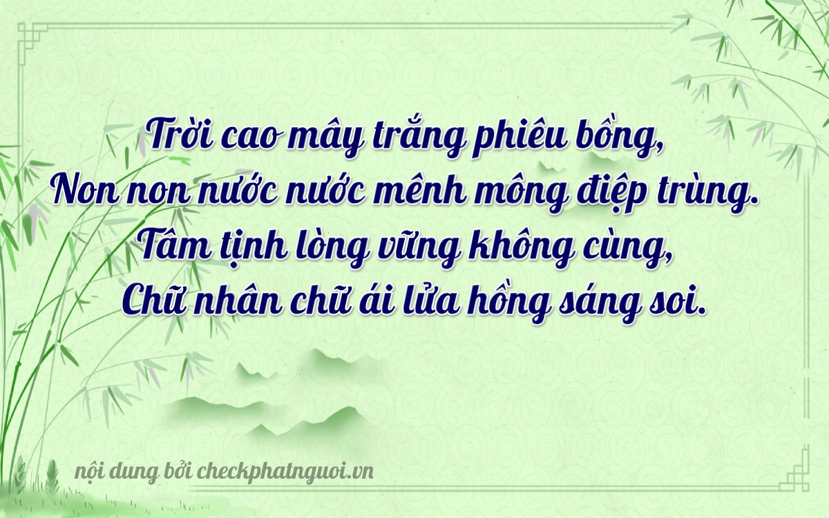 Bài thơ ý nghĩa cho <b>biển số 00815</b> tại website checkphatnguoi.vn