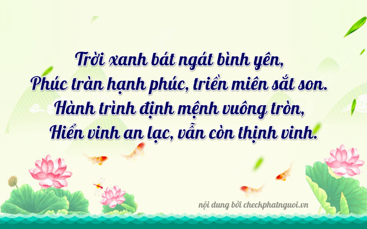 Bài thơ ý nghĩa cho <b>biển số 00849</b> tại website checkphatnguoi.vn