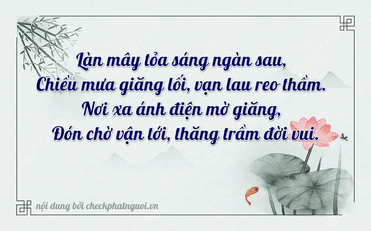 Bài thơ ý nghĩa cho <b>biển số 01389</b> tại website checkphatnguoi.vn