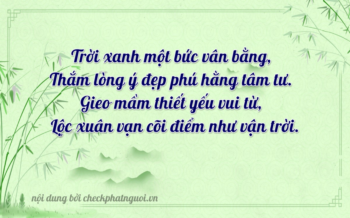 Bài thơ ý nghĩa cho <b>biển số 01401</b> tại website checkphatnguoi.vn