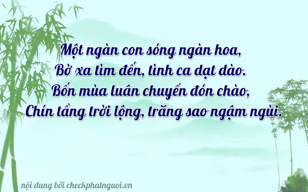 Bài thơ ý nghĩa cho <b>biển số 01497</b> tại website checkphatnguoi.vn