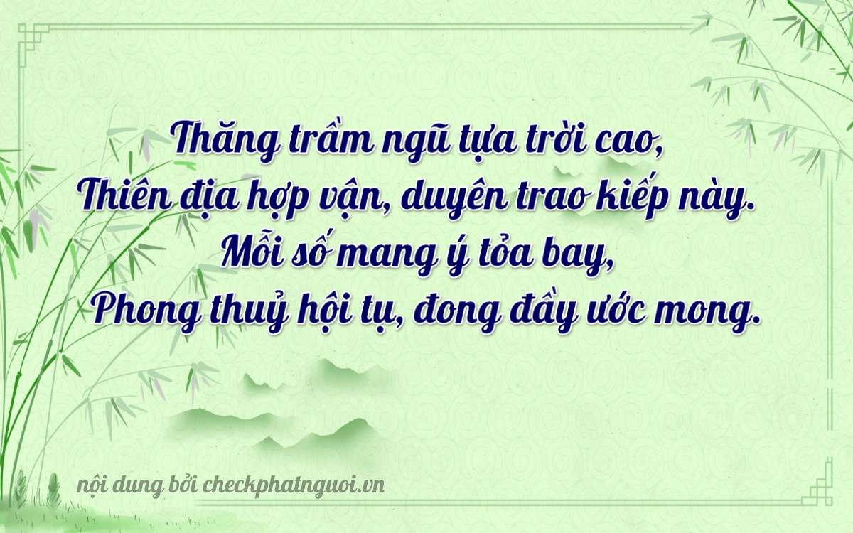 Bài thơ ý nghĩa cho <b>biển số 01785</b> tại website checkphatnguoi.vn