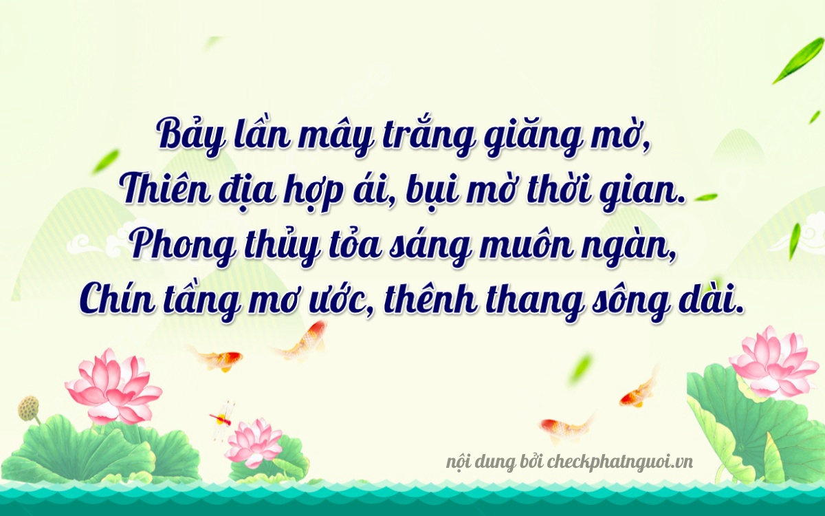 Bài thơ ý nghĩa cho <b>biển số 01789</b> tại website checkphatnguoi.vn