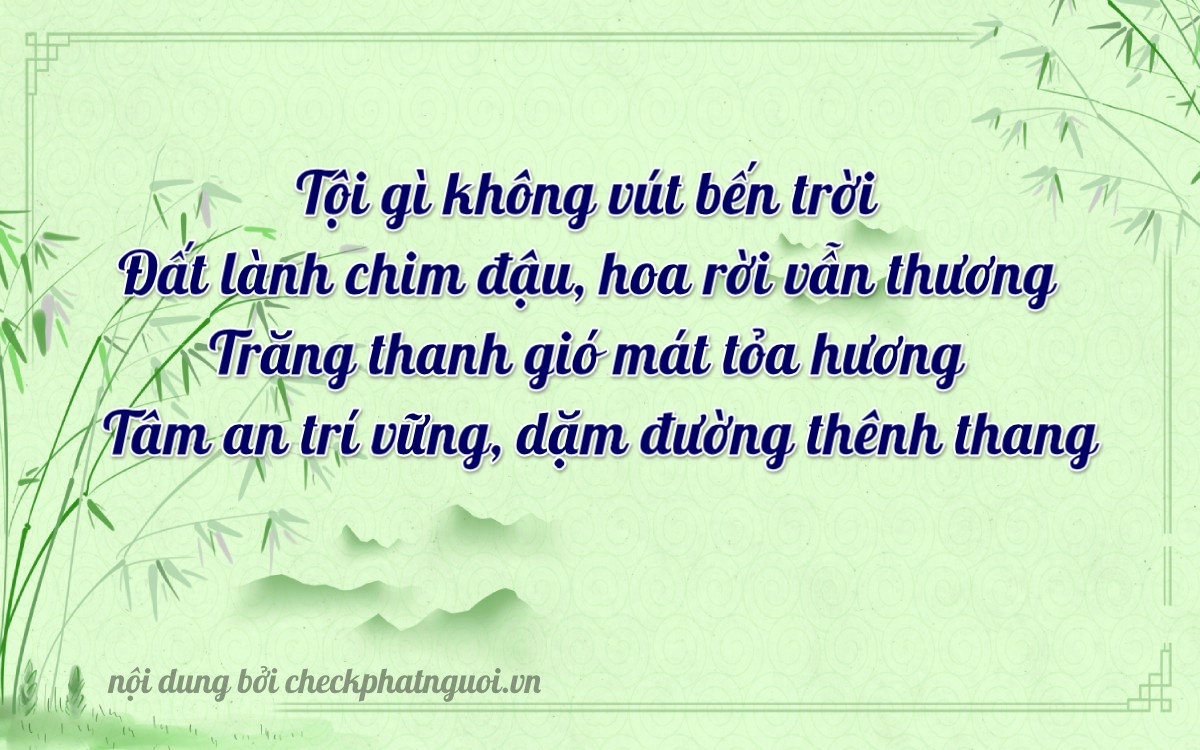 Bài thơ ý nghĩa cho <b>biển số 02161</b> tại website checkphatnguoi.vn