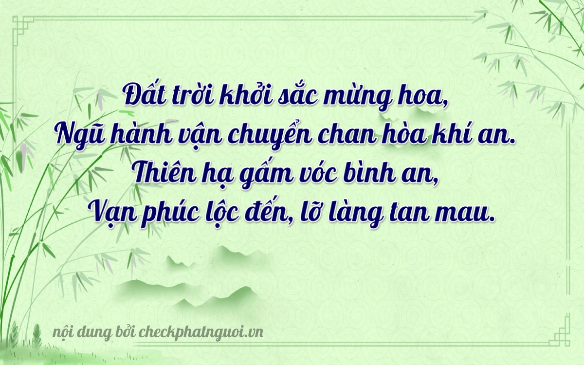Bài thơ ý nghĩa cho <b>biển số 02728</b> tại website checkphatnguoi.vn
