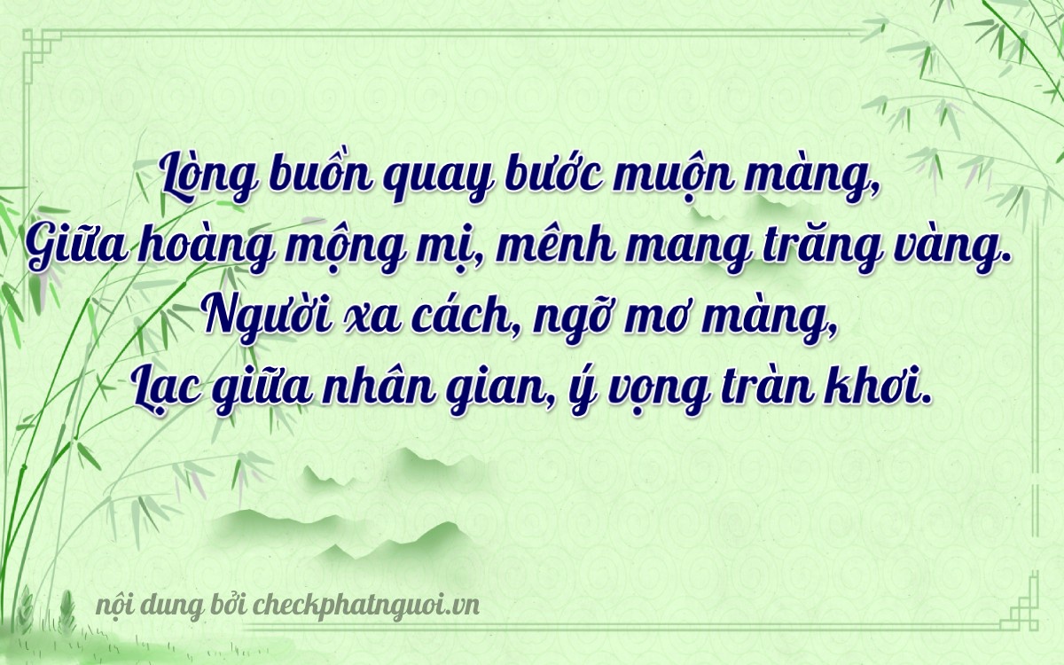 Bài thơ ý nghĩa cho <b>biển số 02B2-13671</b> tại website checkphatnguoi.vn