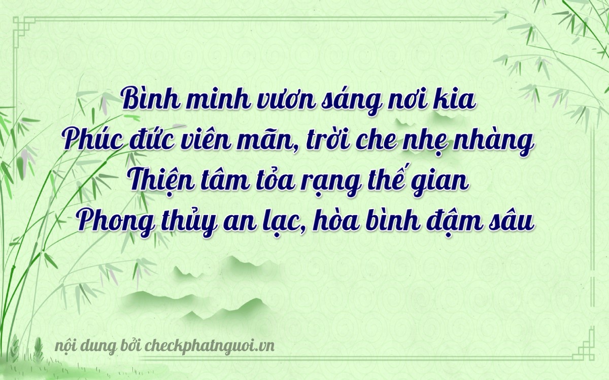 Bài thơ ý nghĩa cho <b>biển số 03144</b> tại website checkphatnguoi.vn