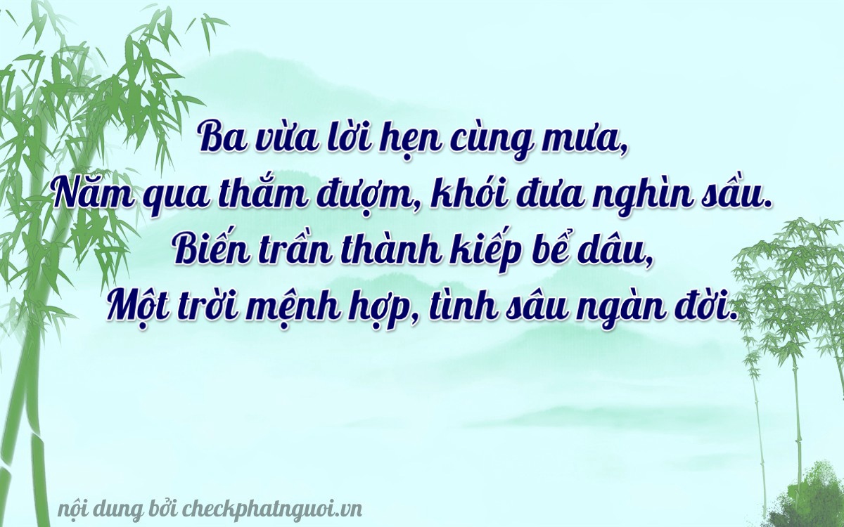 Bài thơ ý nghĩa cho <b>biển số 03251</b> tại website checkphatnguoi.vn