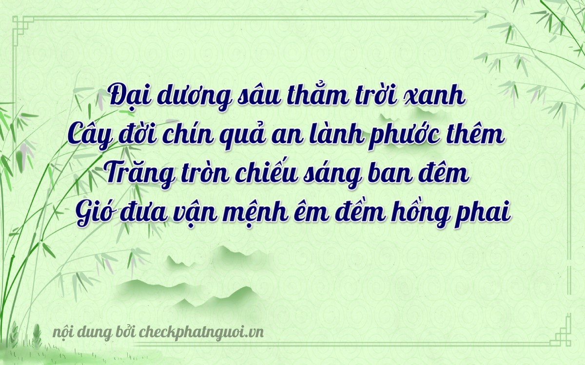 Bài thơ ý nghĩa cho <b>biển số 03528</b> tại website checkphatnguoi.vn