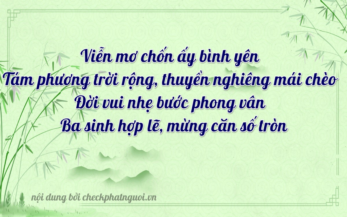 Bài thơ ý nghĩa cho <b>biển số 03699</b> tại website checkphatnguoi.vn