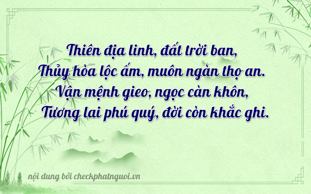 Bài thơ ý nghĩa cho <b>biển số 03999</b> tại website checkphatnguoi.vn