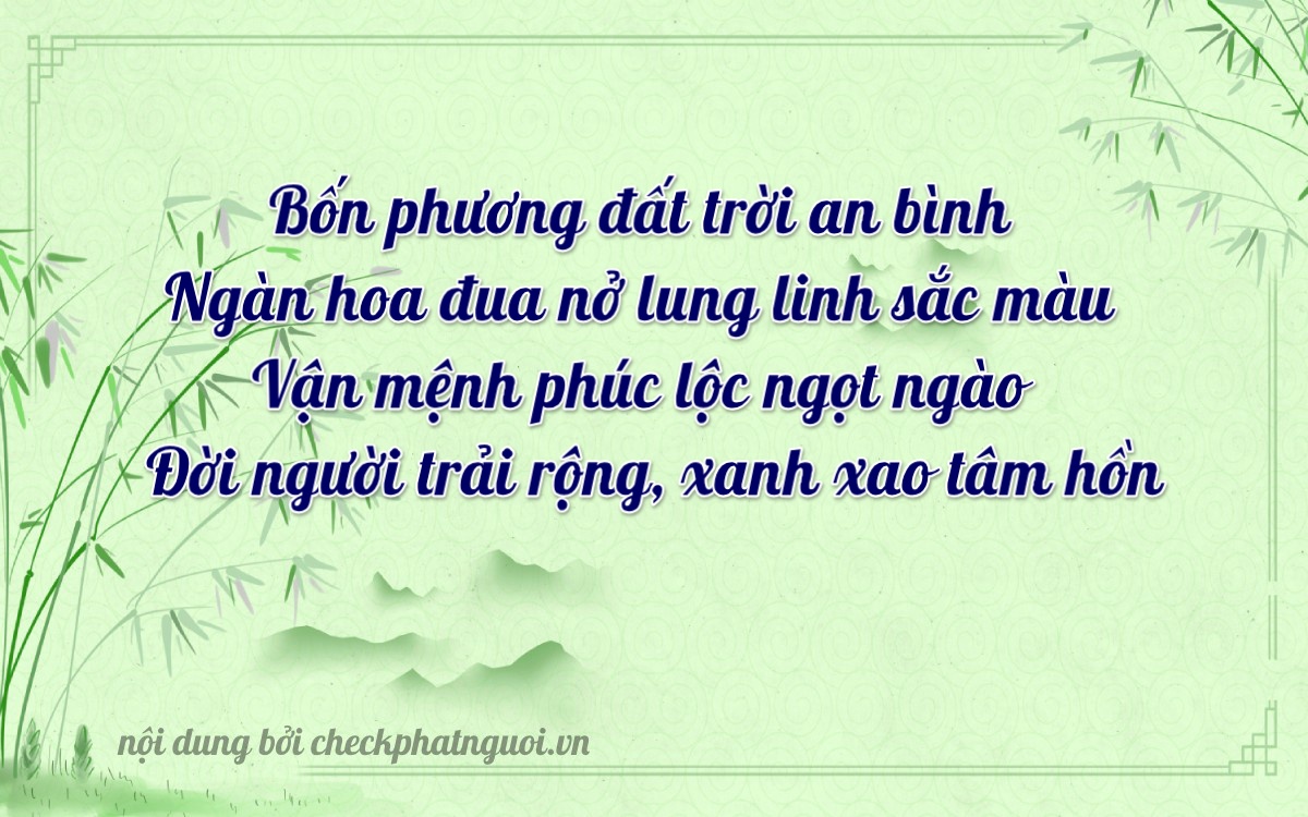 Bài thơ ý nghĩa cho <b>biển số 04328</b> tại website checkphatnguoi.vn