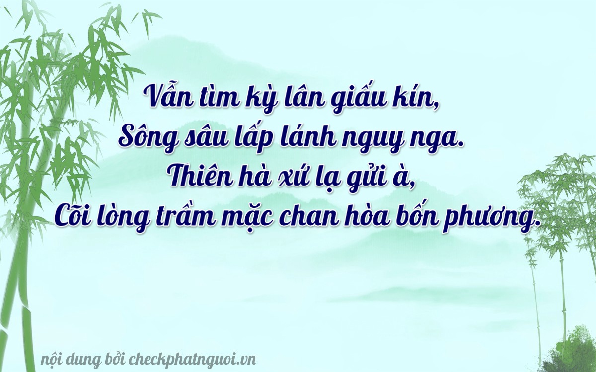 Bài thơ ý nghĩa cho <b>biển số 04960</b> tại website checkphatnguoi.vn