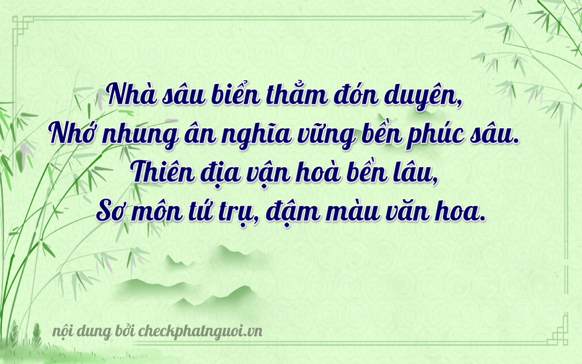 Bài thơ ý nghĩa cho <b>biển số 05103</b> tại website checkphatnguoi.vn