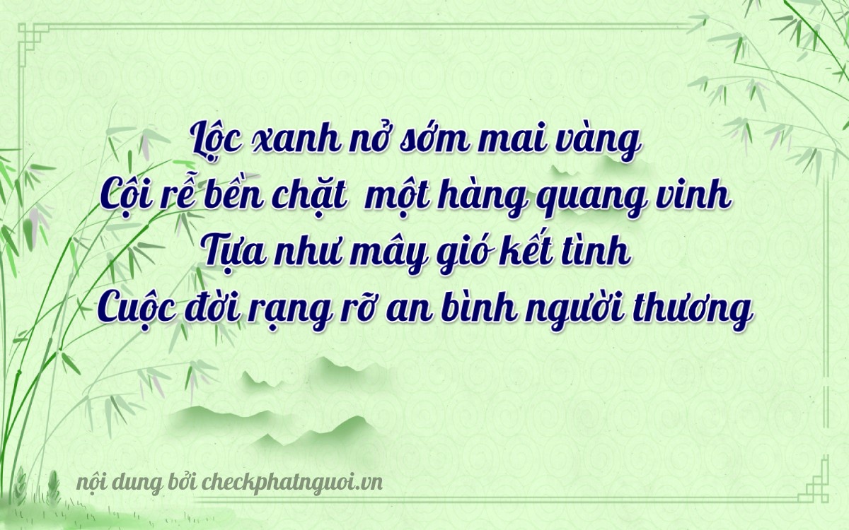 Bài thơ ý nghĩa cho <b>biển số 05168</b> tại website checkphatnguoi.vn