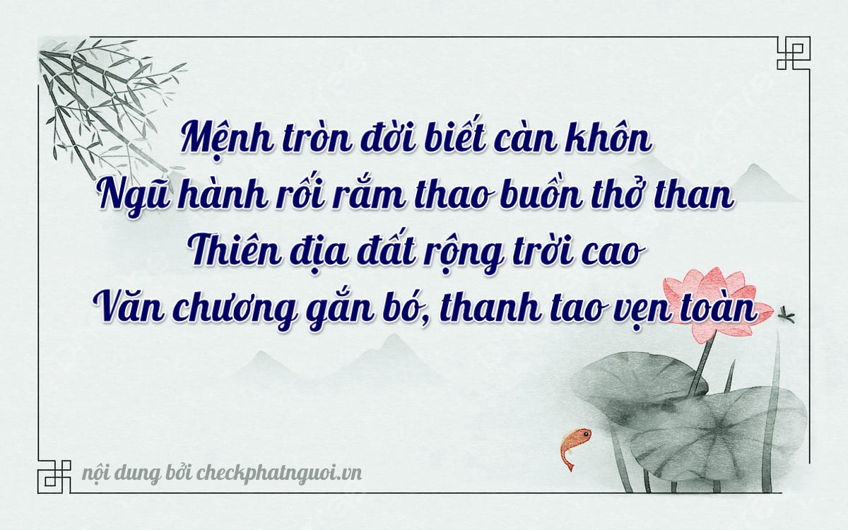 Bài thơ ý nghĩa cho <b>biển số 05205</b> tại website checkphatnguoi.vn