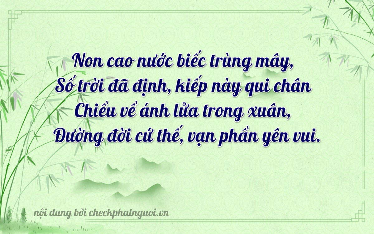 Bài thơ ý nghĩa cho <b>biển số 05239</b> tại website checkphatnguoi.vn