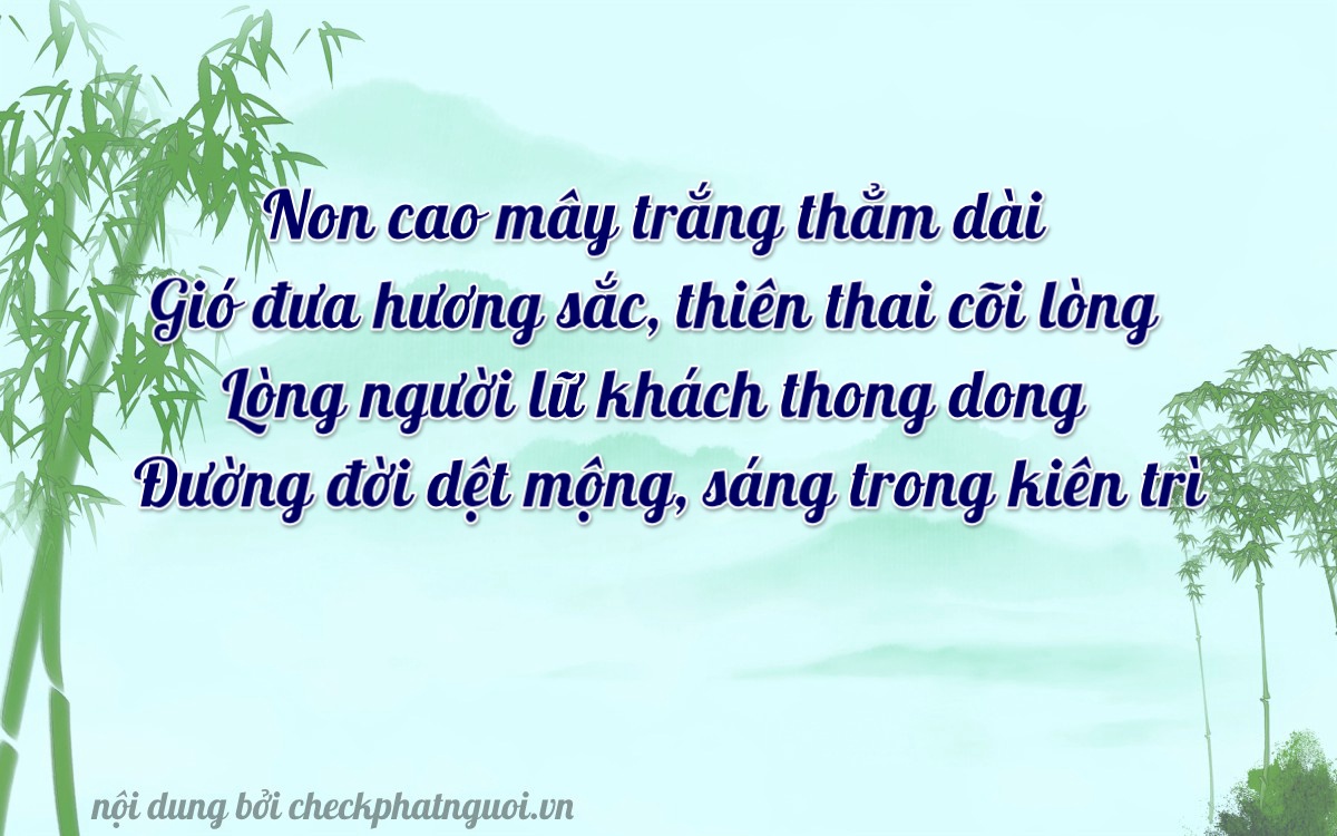 Bài thơ ý nghĩa cho <b>biển số 05481</b> tại website checkphatnguoi.vn