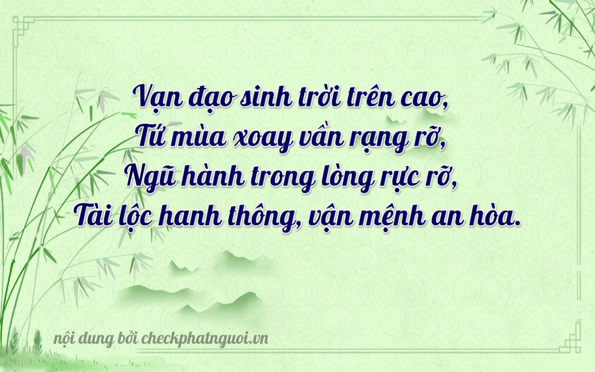 Bài thơ ý nghĩa cho <b>biển số 05504</b> tại website checkphatnguoi.vn
