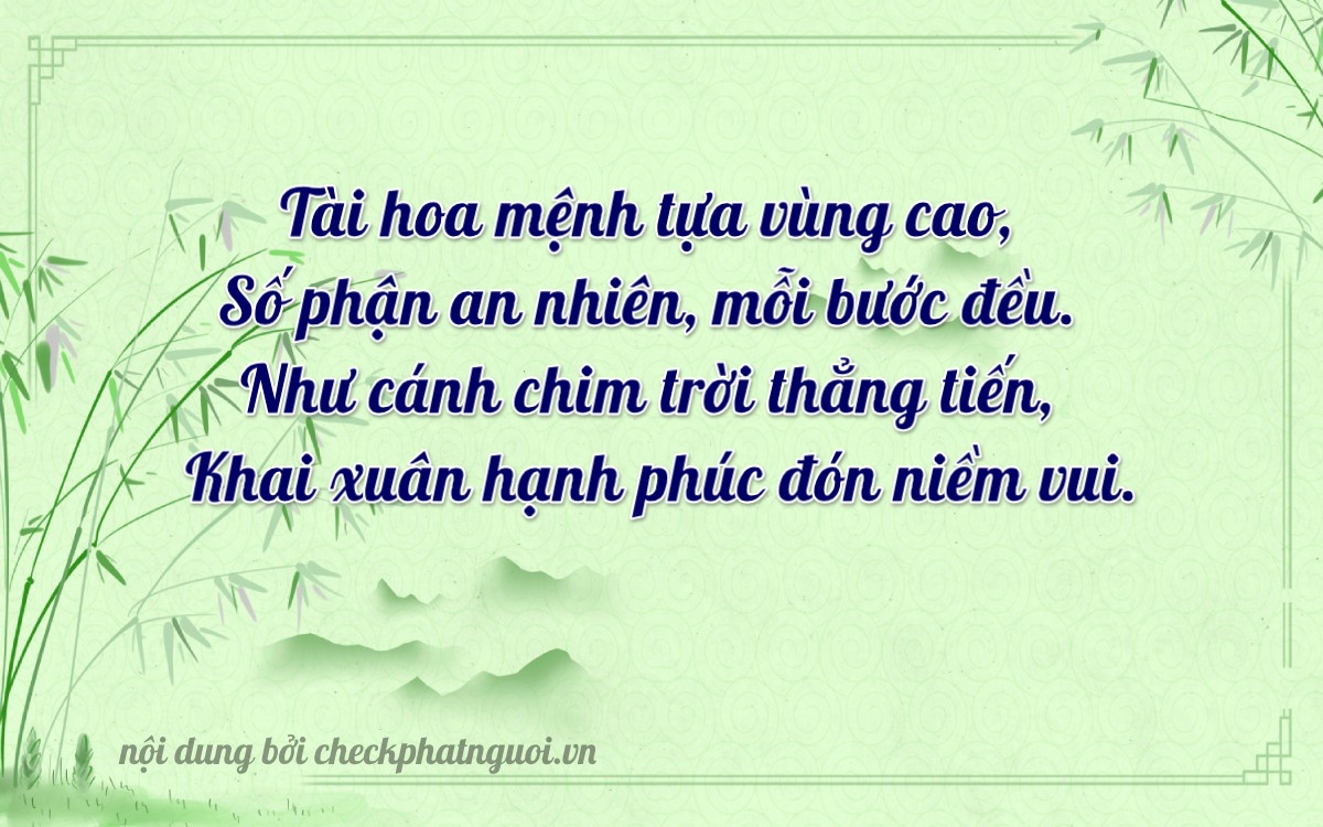 Bài thơ ý nghĩa cho <b>biển số 05747</b> tại website checkphatnguoi.vn