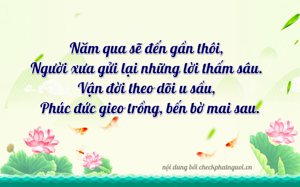 Bài thơ ý nghĩa cho <b>biển số 05858</b> tại website checkphatnguoi.vn