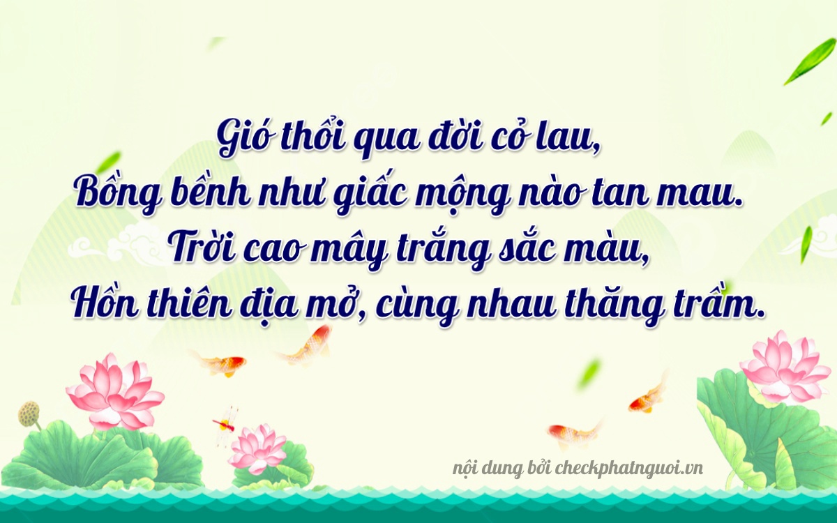 Bài thơ ý nghĩa cho <b>biển số 05871</b> tại website checkphatnguoi.vn