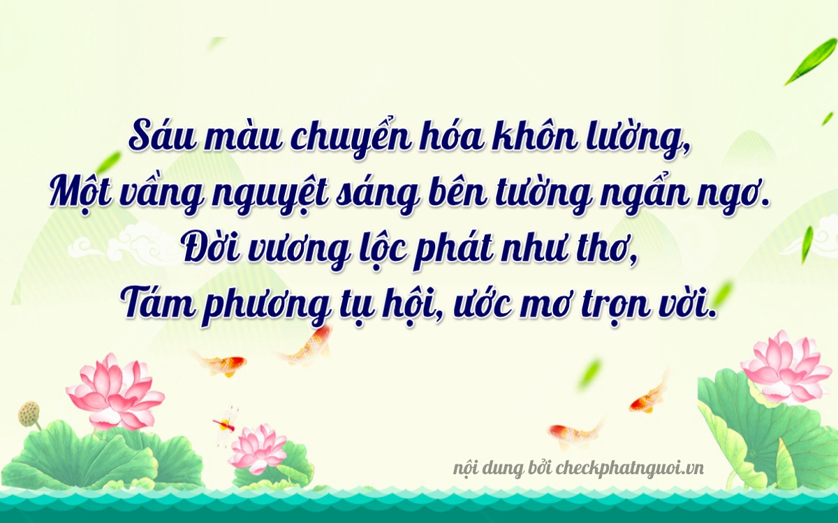 Bài thơ ý nghĩa cho <b>biển số 06168</b> tại website checkphatnguoi.vn