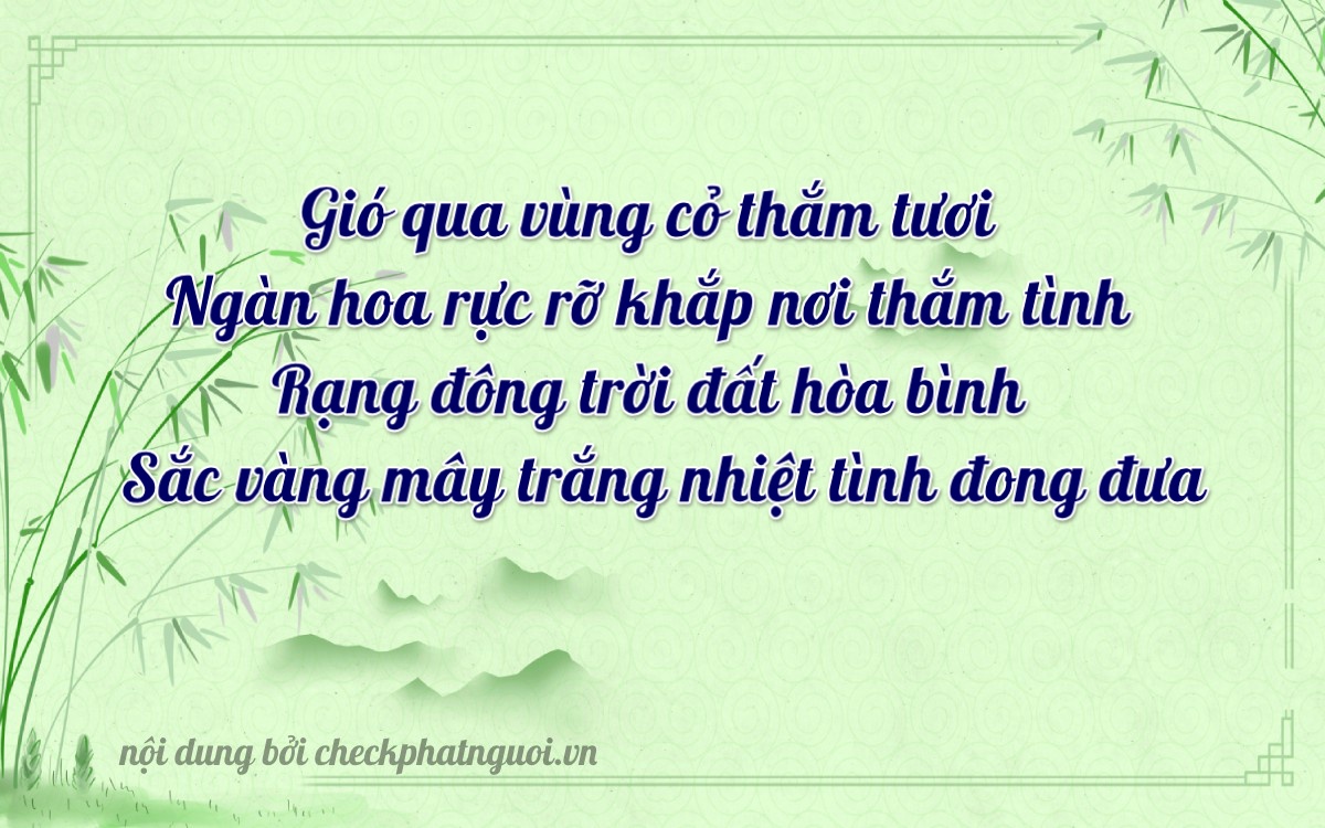Bài thơ ý nghĩa cho <b>biển số 06345</b> tại website checkphatnguoi.vn