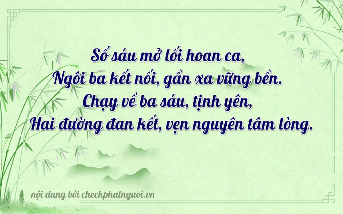 Bài thơ ý nghĩa cho <b>biển số 06362</b> tại website checkphatnguoi.vn