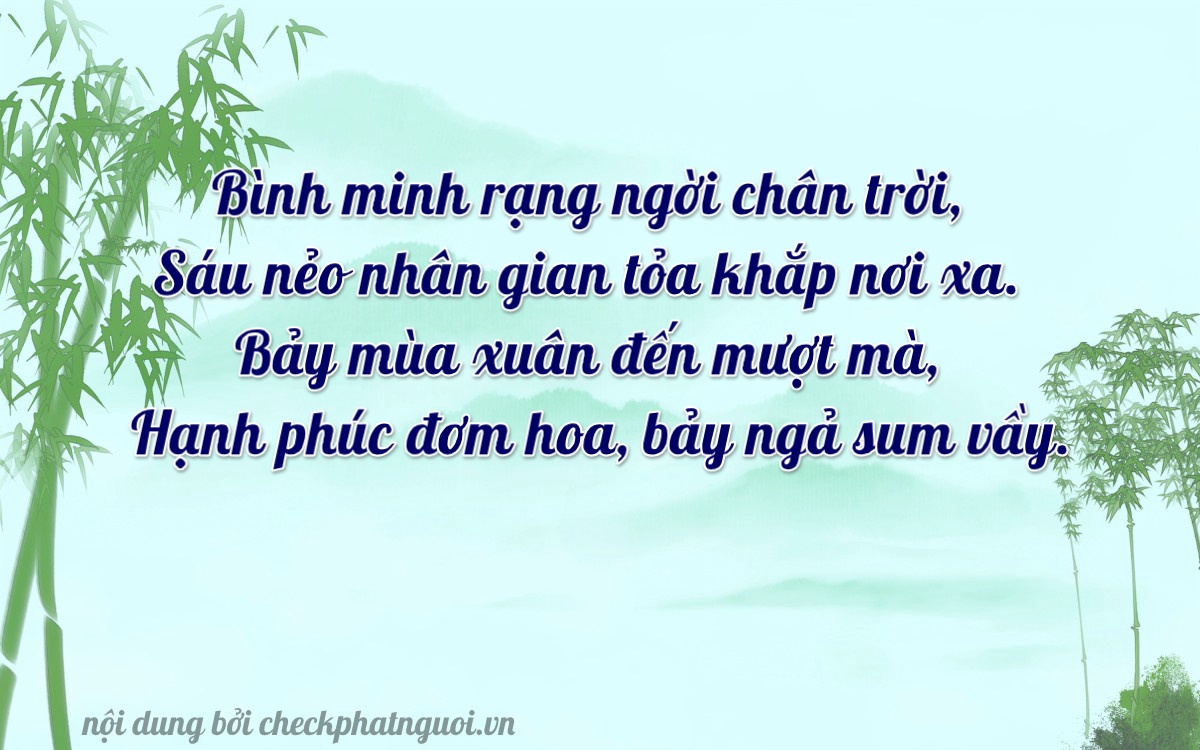 Bài thơ ý nghĩa cho <b>biển số 06677</b> tại website checkphatnguoi.vn