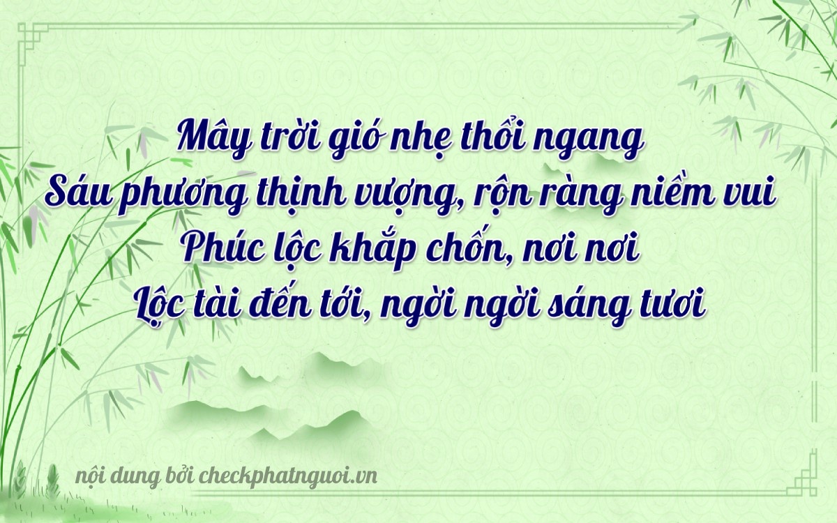 Bài thơ ý nghĩa cho <b>biển số 06868</b> tại website checkphatnguoi.vn