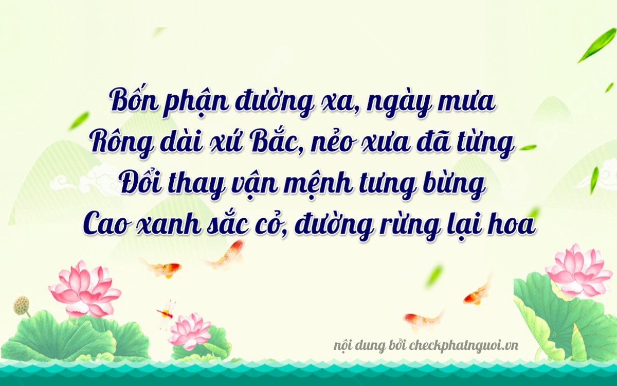 Bài thơ ý nghĩa cho <b>biển số 06877</b> tại website checkphatnguoi.vn