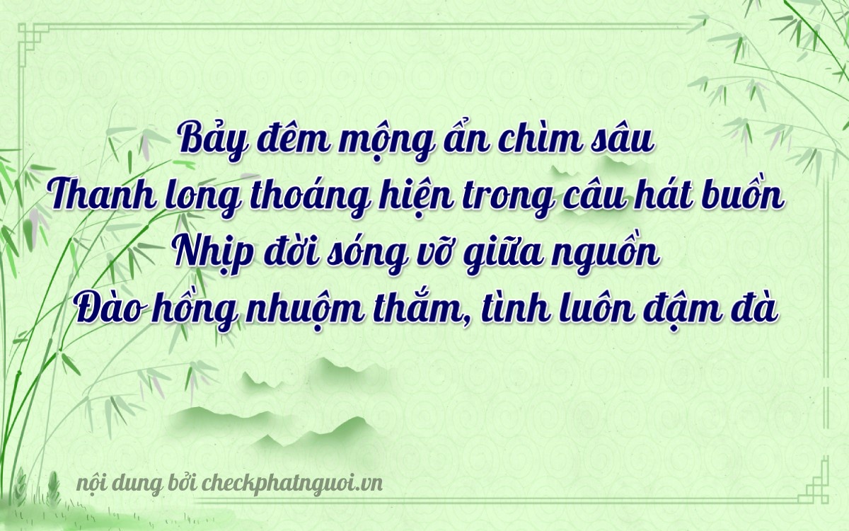 Bài thơ ý nghĩa cho <b>biển số 07124</b> tại website checkphatnguoi.vn