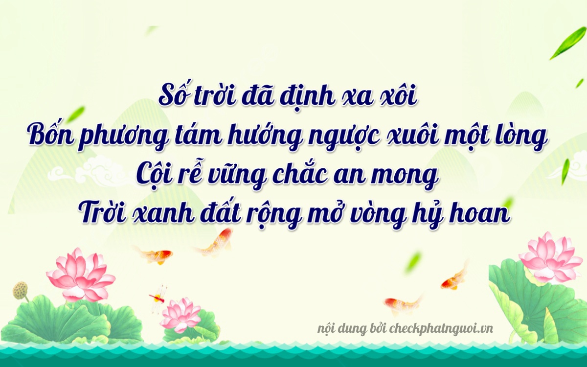 Bài thơ ý nghĩa cho <b>biển số 07142</b> tại website checkphatnguoi.vn