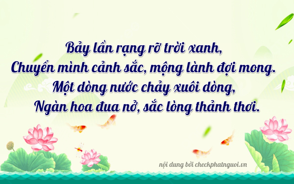 Bài thơ ý nghĩa cho <b>biển số 07711</b> tại website checkphatnguoi.vn