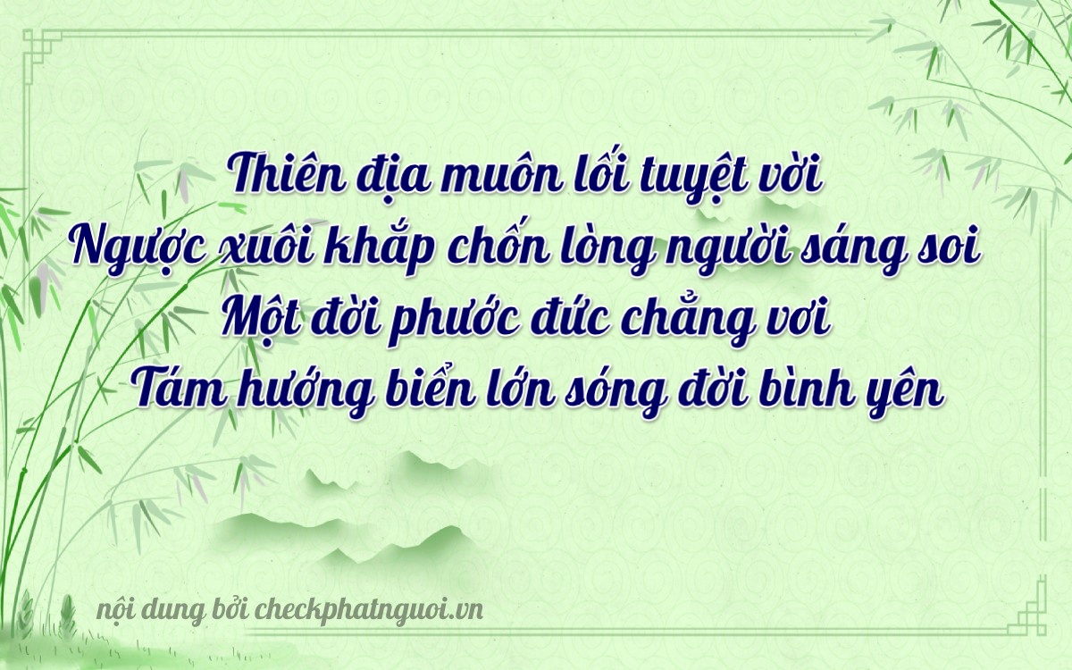 Bài thơ ý nghĩa cho <b>biển số 08098</b> tại website checkphatnguoi.vn