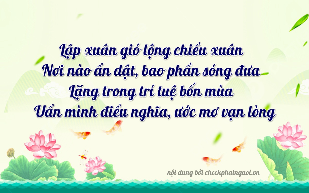 Bài thơ ý nghĩa cho <b>biển số 08453</b> tại website checkphatnguoi.vn