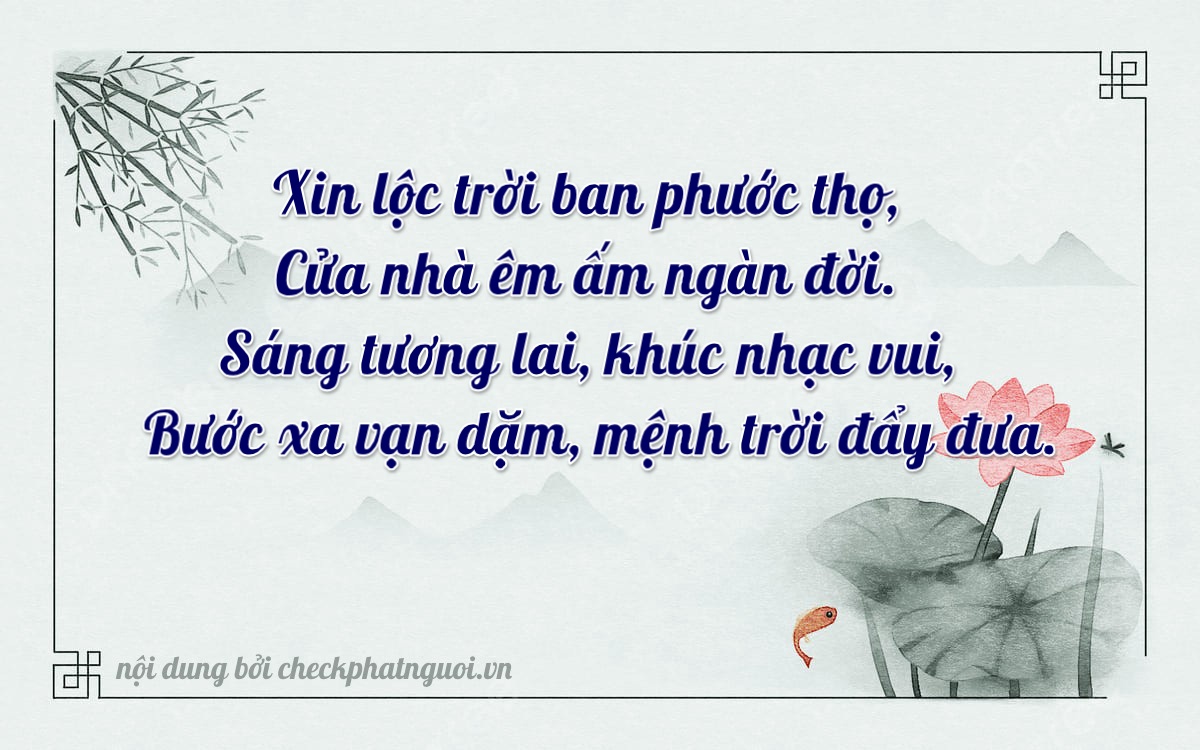 Bài thơ ý nghĩa cho <b>biển số 08626</b> tại website checkphatnguoi.vn