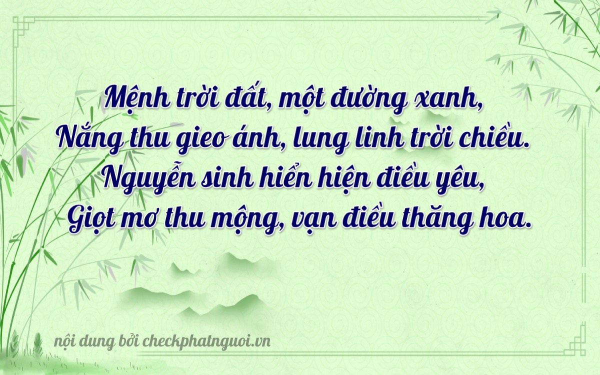 Bài thơ ý nghĩa cho <b>biển số 09174</b> tại website checkphatnguoi.vn