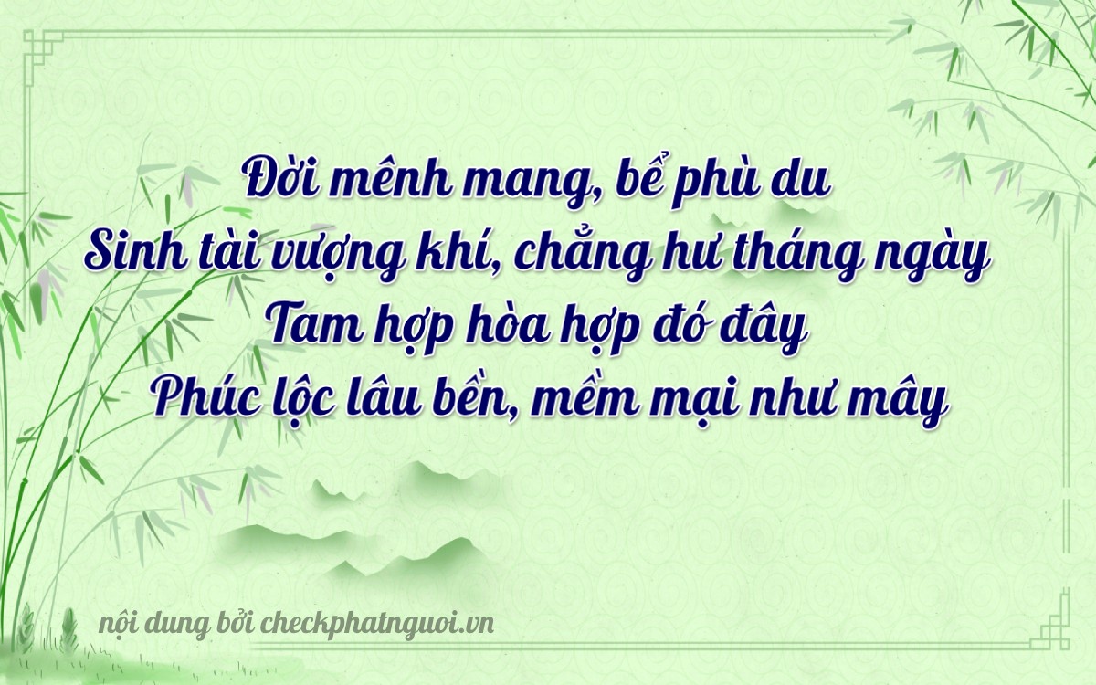 Bài thơ ý nghĩa cho <b>biển số 09B3-59356</b> tại website checkphatnguoi.vn