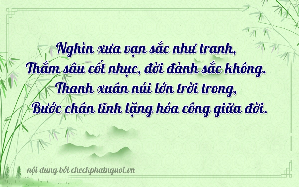 Bài thơ ý nghĩa cho <b>biển số 10094</b> tại website checkphatnguoi.vn