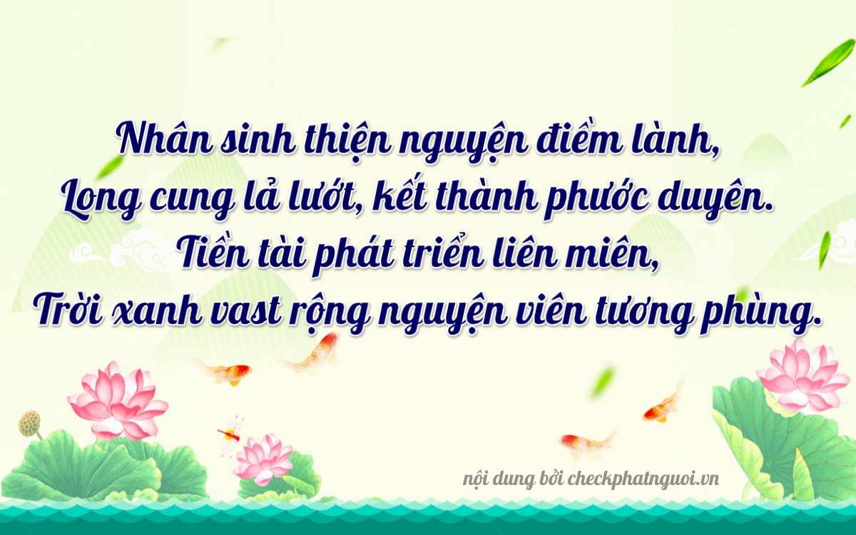 Bài thơ ý nghĩa cho <b>biển số 101967</b> tại website checkphatnguoi.vn