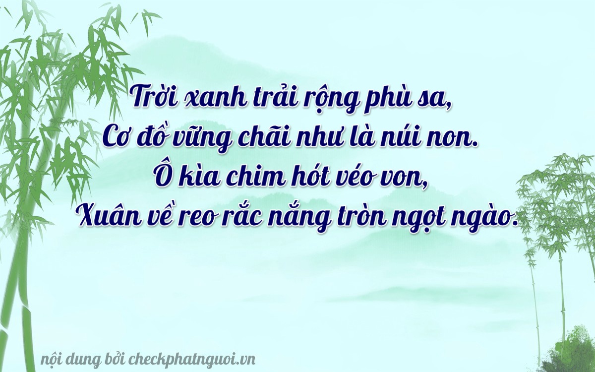 Bài thơ ý nghĩa cho <b>biển số 10422</b> tại website checkphatnguoi.vn