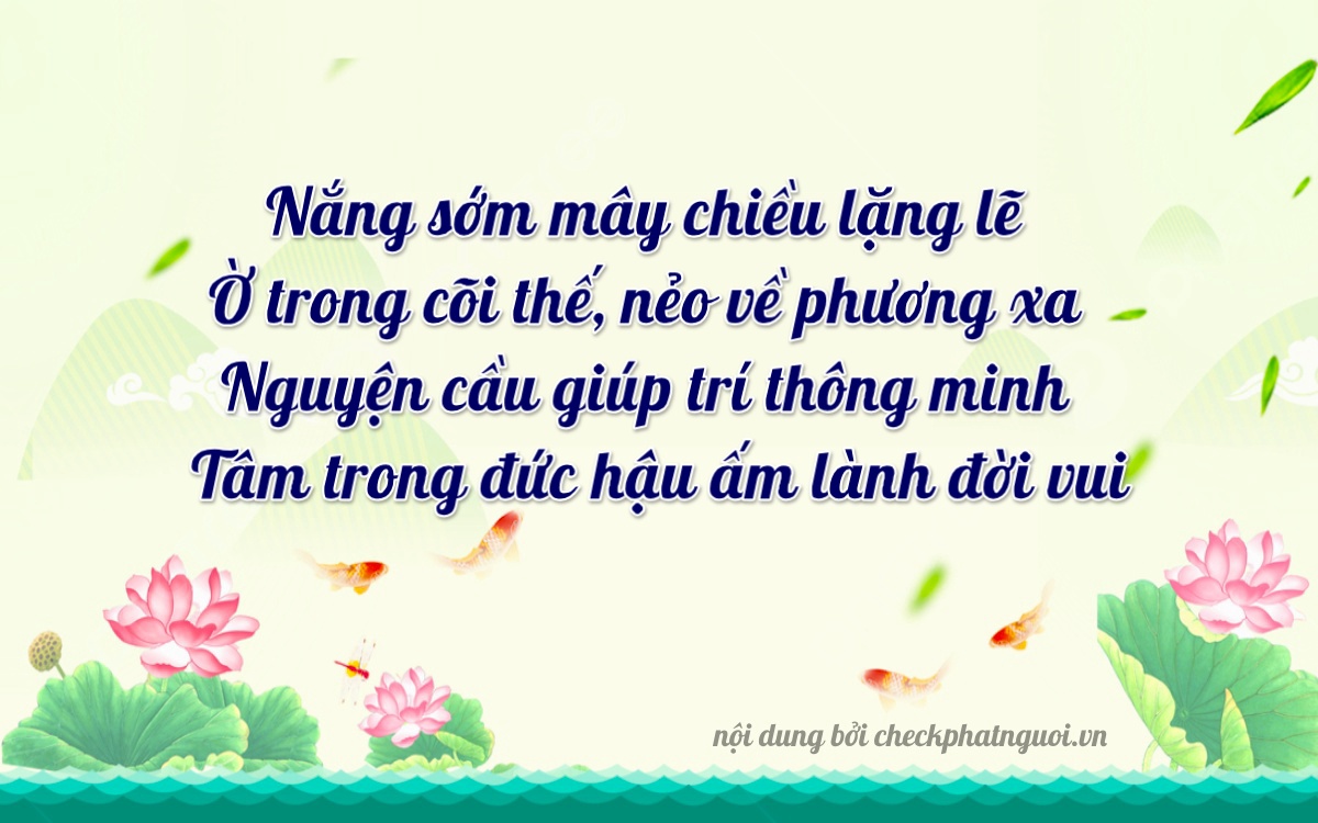 Bài thơ ý nghĩa cho <b>biển số 1066</b> tại website checkphatnguoi.vn