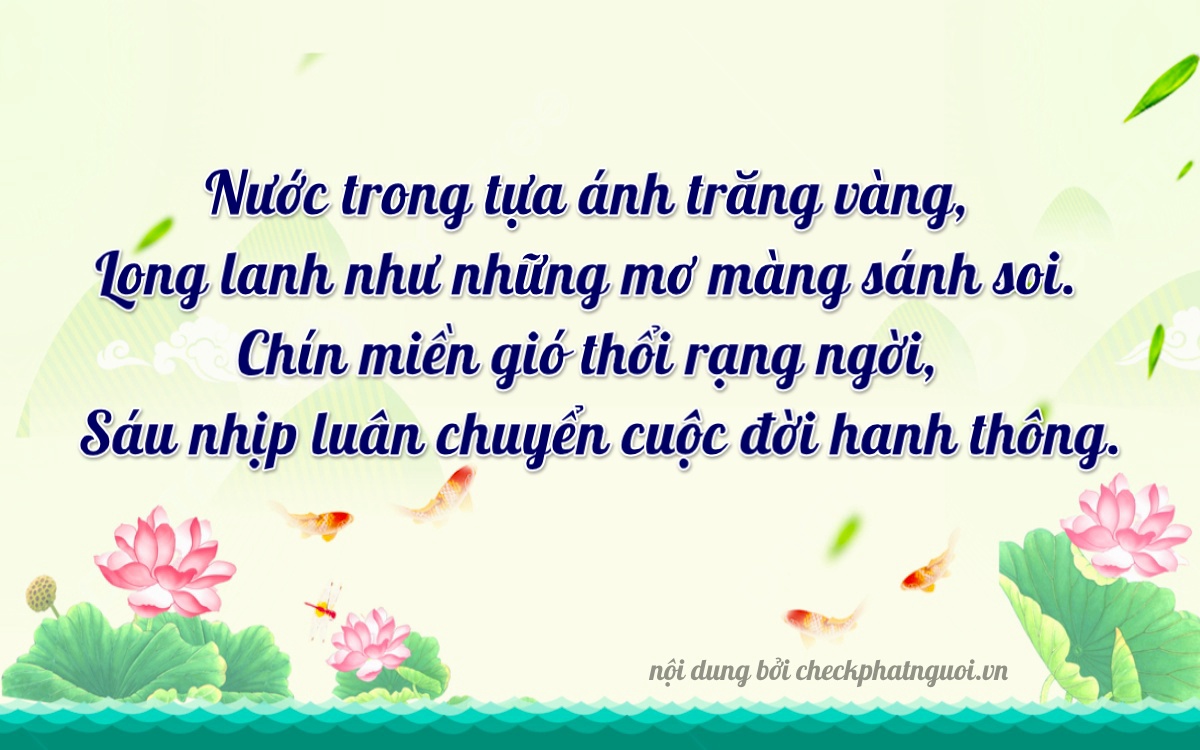 Bài thơ ý nghĩa cho <b>biển số 10960</b> tại website checkphatnguoi.vn