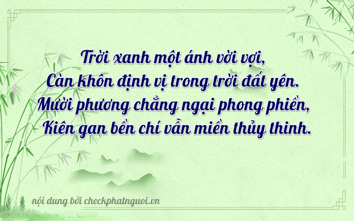 Bài thơ ý nghĩa cho <b>biển số 11199</b> tại website checkphatnguoi.vn