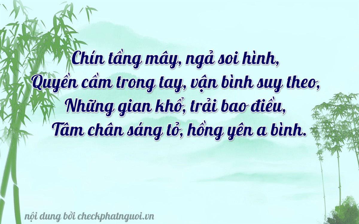 Bài thơ ý nghĩa cho <b>biển số 11970</b> tại website checkphatnguoi.vn