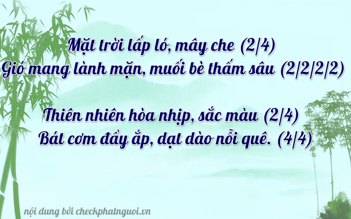 Bài thơ ý nghĩa cho <b>biển số 11A-03164</b> tại website checkphatnguoi.vn
